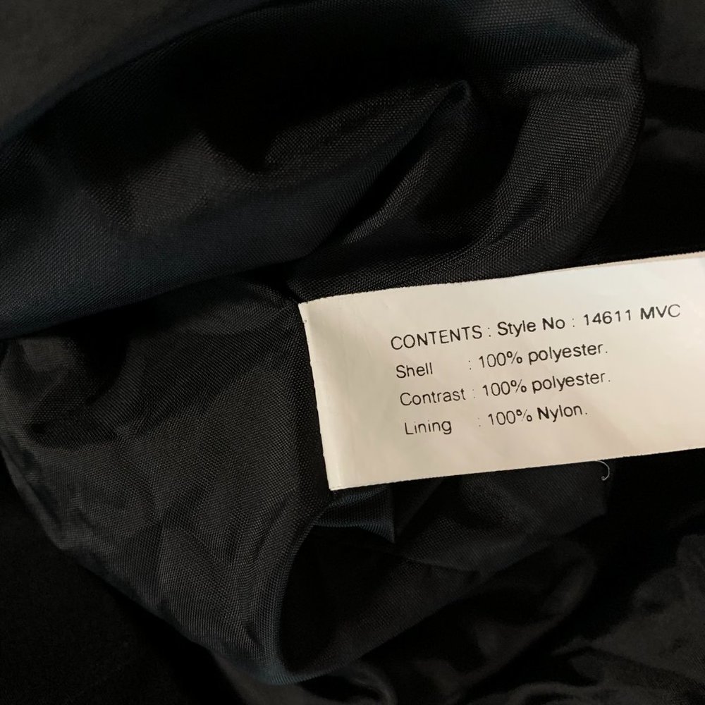 Women's Gallery Black Medium Hidden Full Zip Double Collar Polyester Jacket EUC - Picture 4 of 13